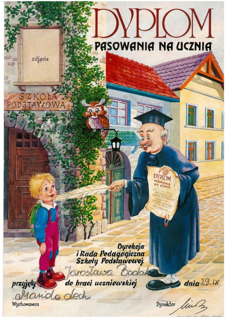 Dyplom pasowania na ucznia (1997)