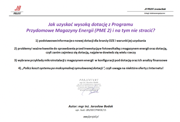 Jak uzyskać wysoką dotację z Programu Przydomowe Magazyny Energii (PME 2)