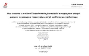 Moc umowna a możliwość instalowania fotowoltaiki z magazynem energii — warunki instalowania magazynów energii wg Prawa energetycznego